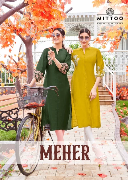 Meher By Mittoo Heavy Rayon Casual Wear Kurtis Orders In India
